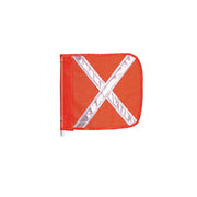 Warning Whip Replacement Flag - 16" X 16" - Orange - White Reflective X - Nylon Mesh - FS9025-16-O