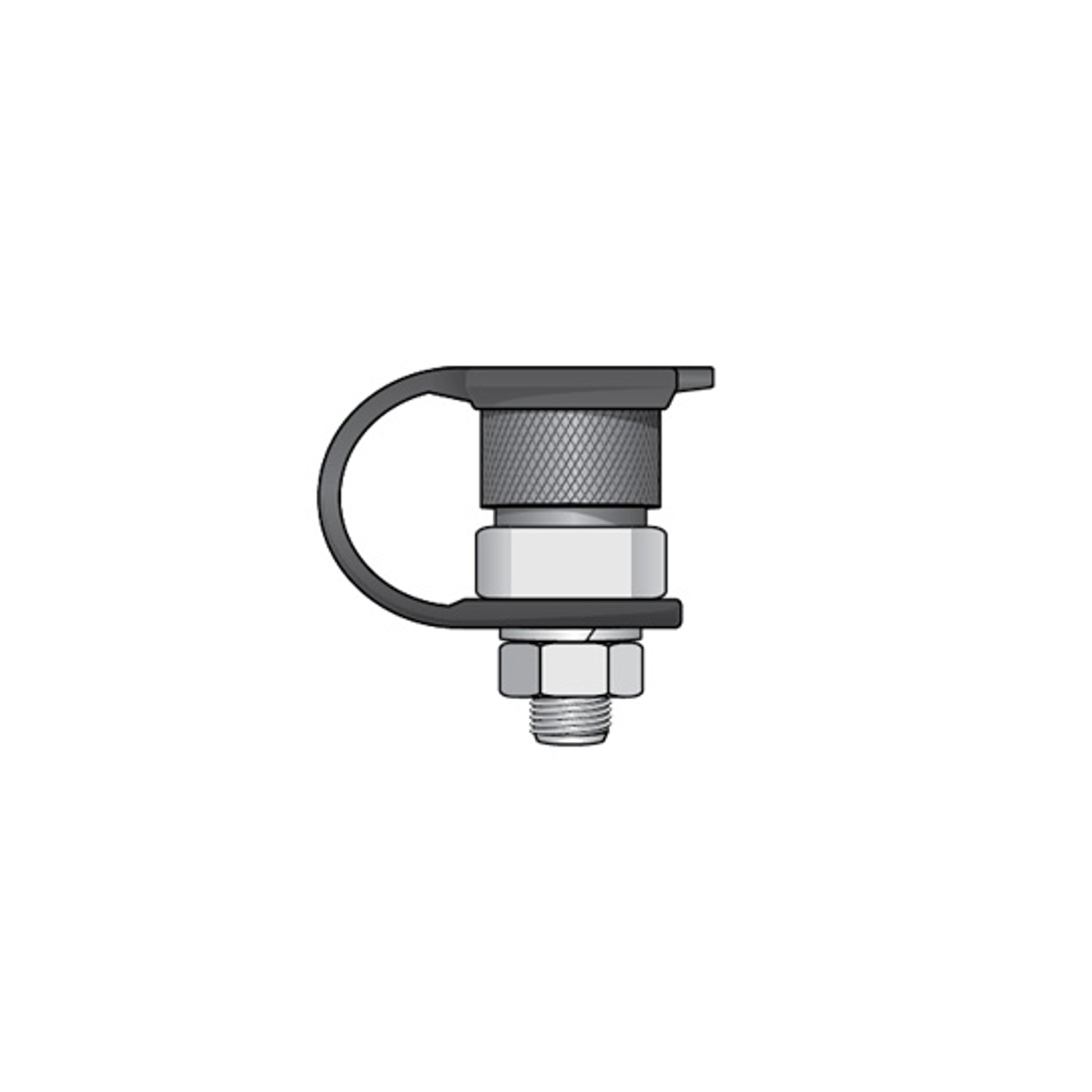 Warning Whip Quick Disconnect Mounting Base - Non-Lighted - Female - W/ Debris Cap - FSQDB-DUD