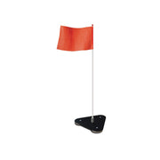 Warning Whip - Light Duty - 7' - Non-Lighted - Orange Rod - Plain Orange Rectangular Flag - Hex Base - FSRR7O-HB