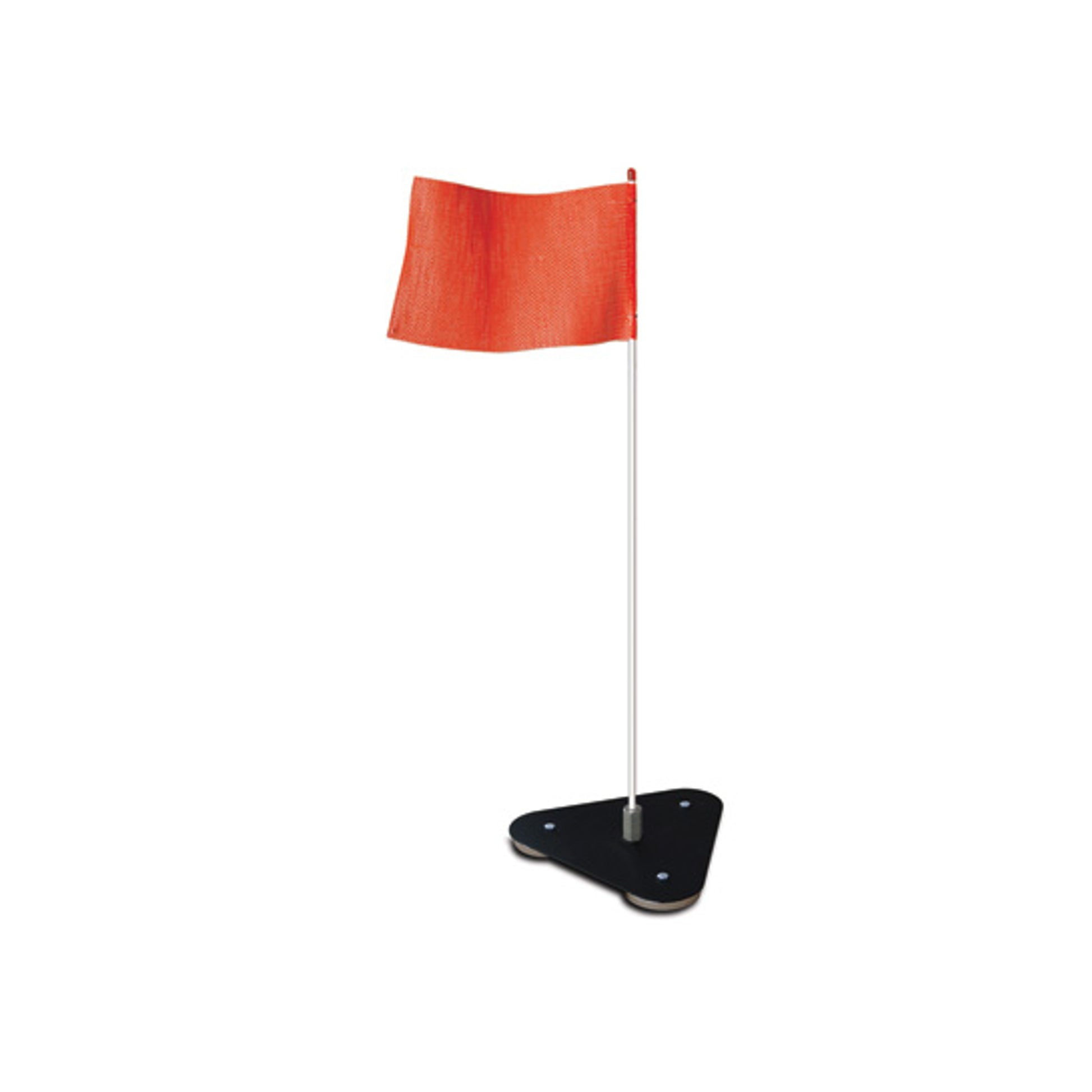 Warning Whip - Light Duty - 7' - Non-Lighted - Orange Rod - Plain Orange Rectangular Flag - Hex Base - FSRR7O-HB