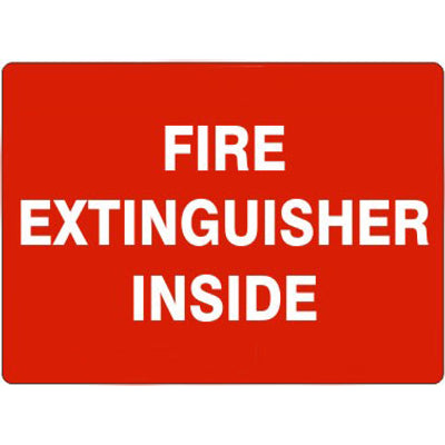 FIRE EXTINGUISHER INSIDE - FIRE EXTINGUISHER INSIDE, 14X20, Adhesive Vinyl