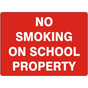 NO SMOKING ON SCHOOL PROPERTY - NO SMOKING ON SCHOOL PROPERTY, 14X20, Adhesive Vinyl