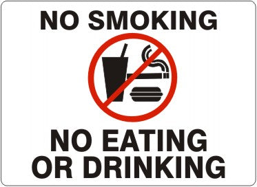 NO SMOKING PICTORIAL NO EATING OR DRINKING