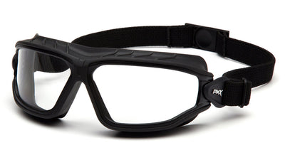 Pyramex Torser Black Strap/Clear H2Max Anti-Fog Lens Safety Eyewear