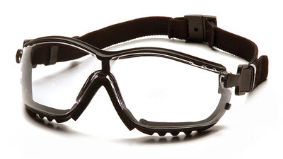 Pyramex V2G Black Frame/Clear H2Max Anti-Fog Lens Safety Eyewear