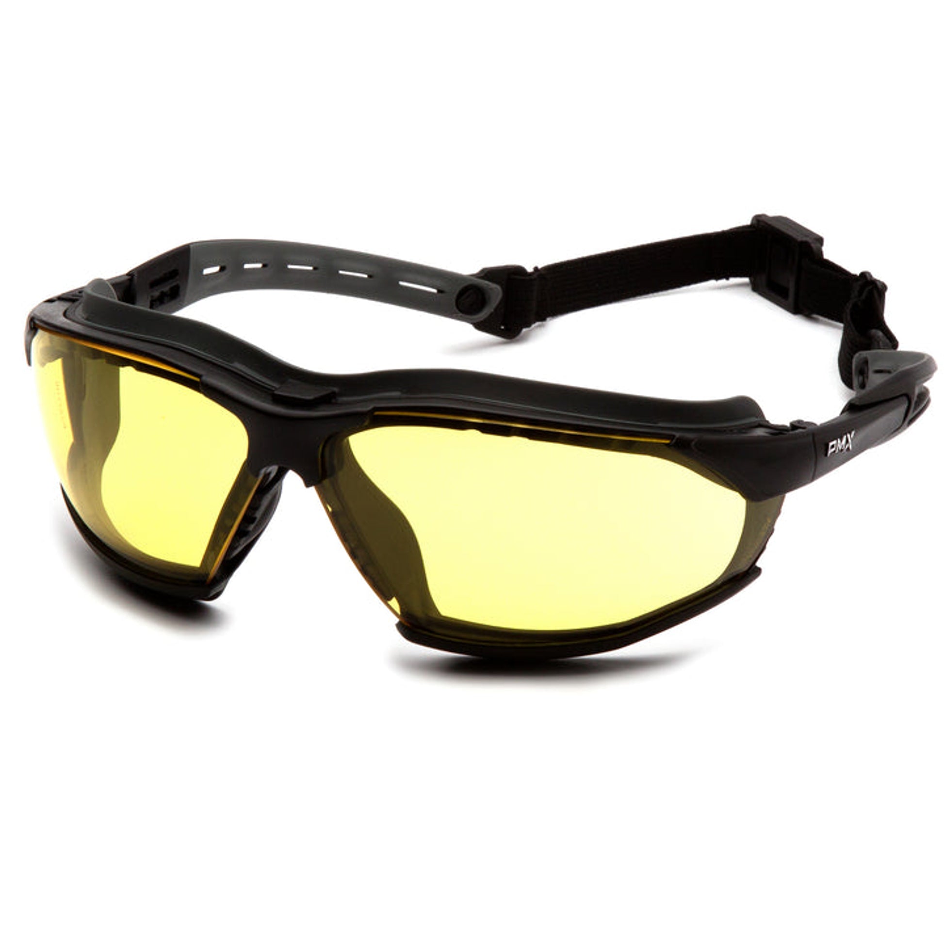 Pyramex - Isotope - Black-Gray Body / Amber H2MAX AF Lens - 12/Pair