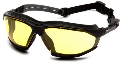 Pyramex Isotope Black Gray Body/ Amber H2Max Anti-Fog Lens Safety Eyewear