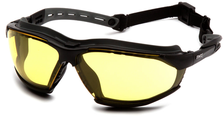 Pyramex - Isotope - Black-Gray Body / Amber H2MAX AF Lens - 12/Pair
