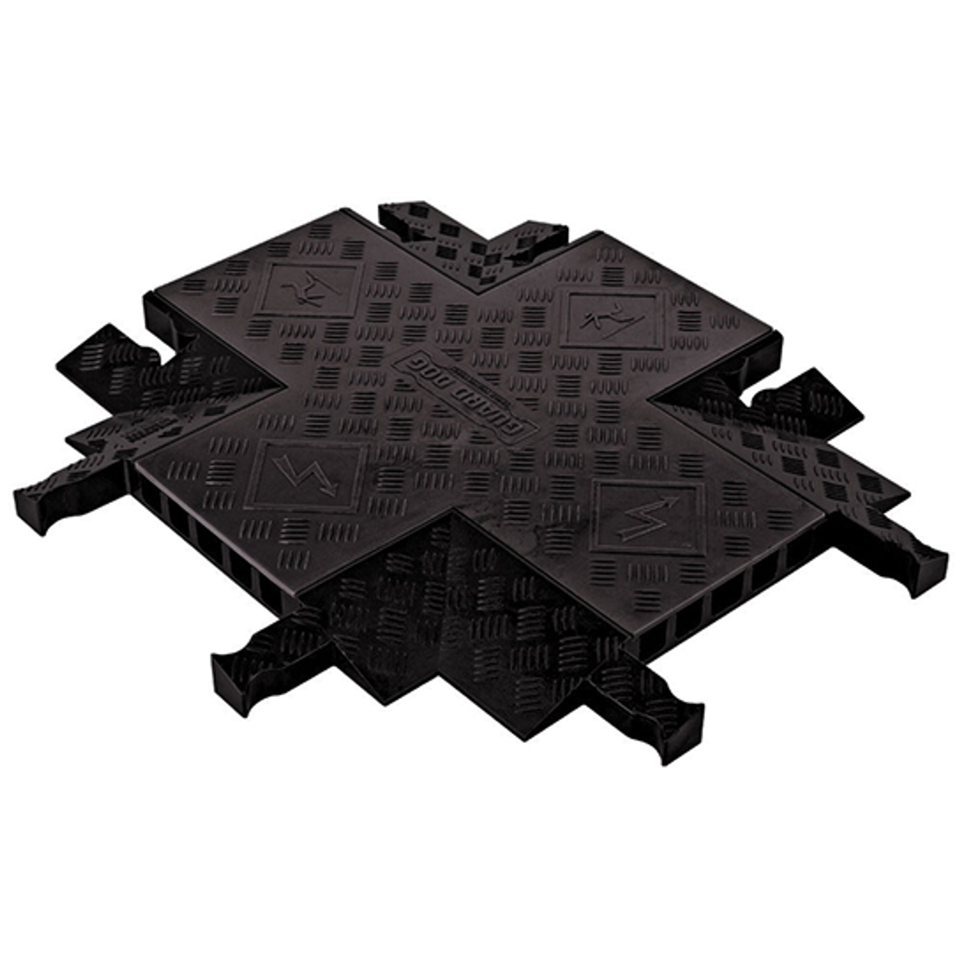 Cable Protector - Guard Dog - 5-Ch - 1.25" - Cross - Dog Bone - Black/Black - 42 - 000 Lb Load - GDCR5X125-B/B