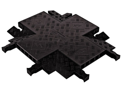 Cable Protector - Guard Dog - 5-Ch - 1.25" - Cross - Dog Bone - Black/Black - 42 - 000 Lb Load - GDCR5X125-B/B