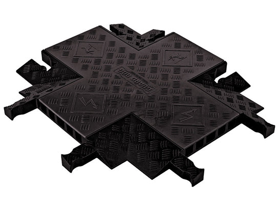 Cable Protector - Guard Dog - 5-Ch - 1.25" - Cross - Dog Bone - Black/Black - 42 - 000 Lb Load - GDCR5X125-B/B