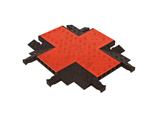Cable Protector - Guard Dog - 5-Ch - 1.25" - Cross - Dog Bone - Orange/Black - 42 - 000 Lb Load - GDCR5X125-O/B