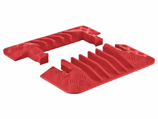 Cable Protector - Guard Dog - 5-Ch - 1.25" - End Cap Pair - Dog Bone - Orange - 42 - 000 Lb Load - GDEC5X125-O