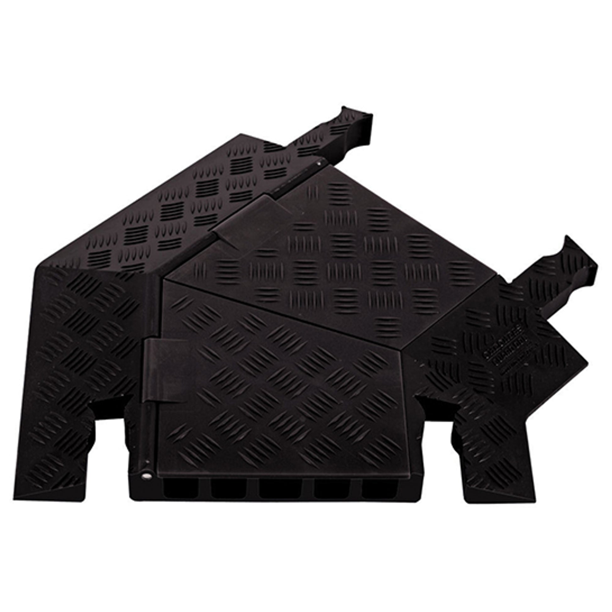 Cable Protector - Guard Dog - 5-Ch - 1.25" - Right Turn - Dog Bone - Black/Black - 42 - 000 Lb Load - GDT5X125-R-B/B