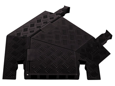 Cable Protector - Guard Dog - 5-Ch - 1.25" - Right Turn - Dog Bone - Black/Black - 42 - 000 Lb Load - GDT5X125-R-B/B