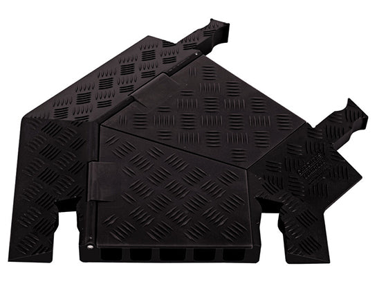Cable Protector - Guard Dog - 5-Ch - 1.25" - Right Turn - Dog Bone - Black/Black - 42 - 000 Lb Load - GDT5X125-R-B/B