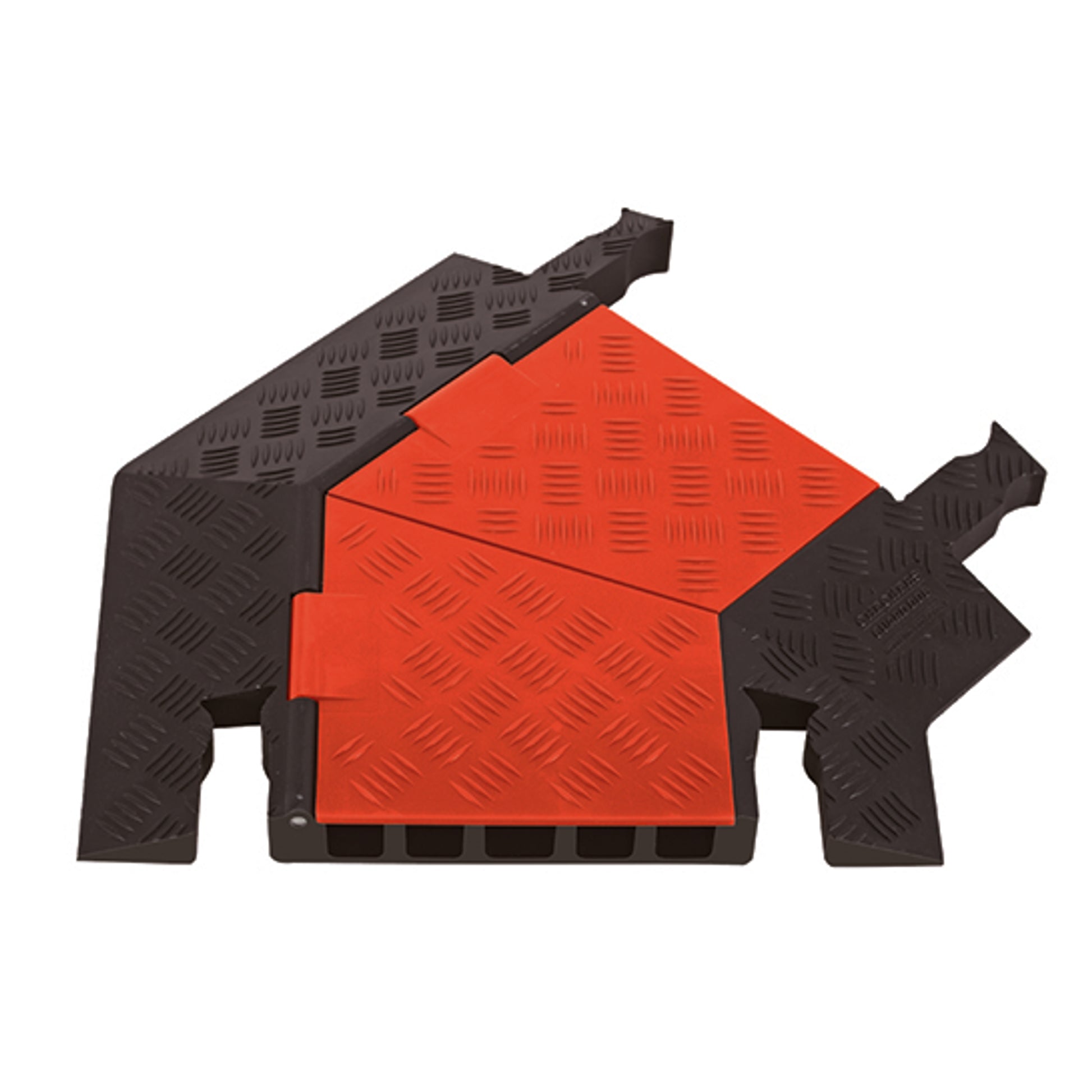 Cable Protector - Guard Dog - 5-Ch - 1.25" - Right Turn - Dog Bone - Orange/Black - 42 - 000 Lb Load - GDT5X125-R-O/B