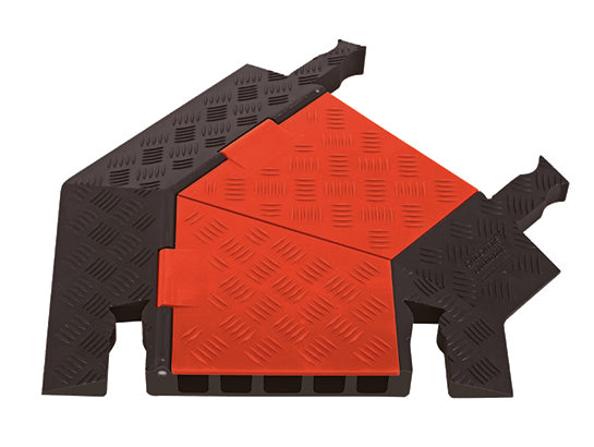 Cable Protector - Guard Dog - 5-Ch - 1.25" - Right Turn - Dog Bone - Orange/Black - 42 - 000 Lb Load - GDT5X125-R-O/B