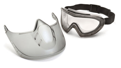 Pyramex Capstone Clear Anti Fog Dual Lens With Clear Shield Safety Eyewear