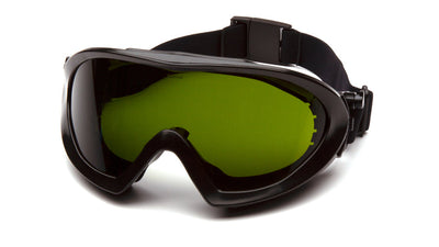 Pyramex Capstone Goggles Black Frame/Clear Anti-Fog 3.0 IR Filter Lens Safety Eyewear