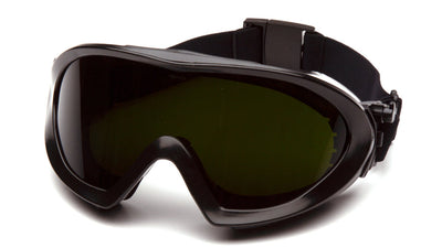 Pyramex Capstone Goggles Black Frame/Clear Anti-Fog 5.0 IR Filter Lens Safety Eyewear