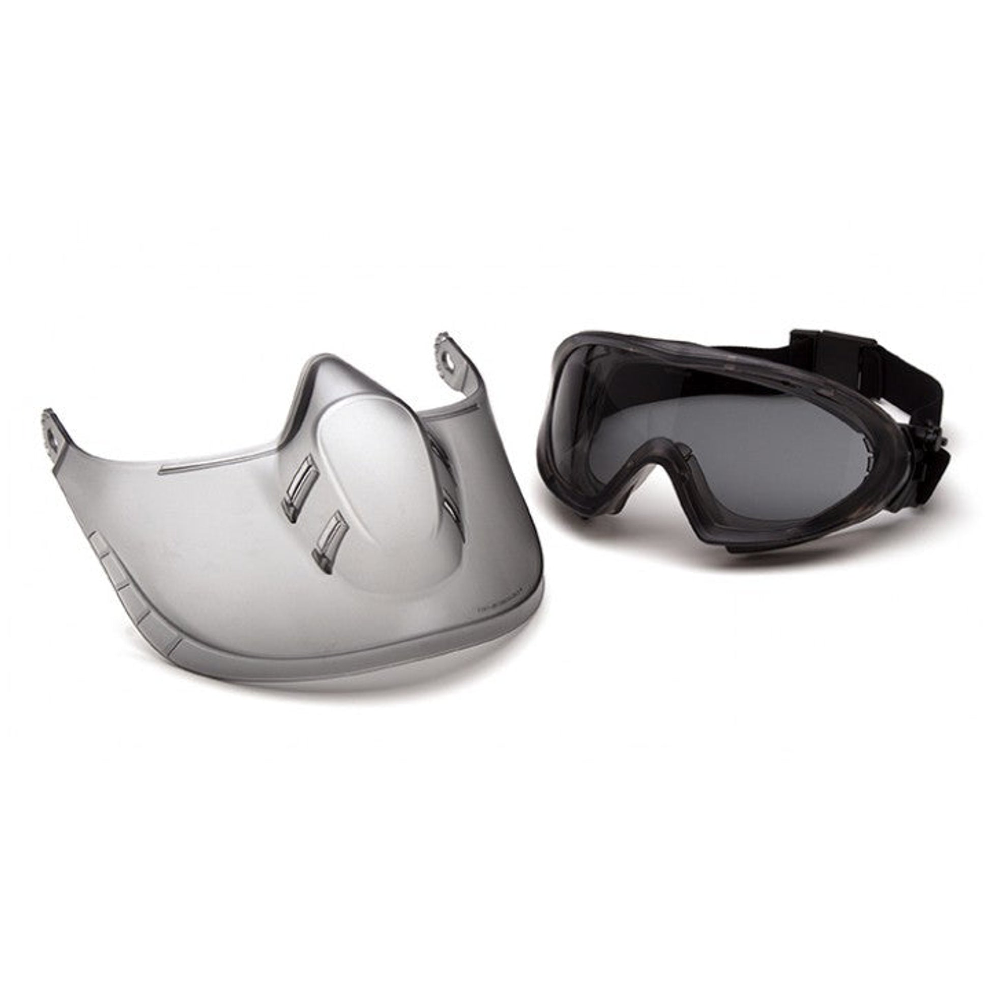 Pyramex- Gray H2X Anti-Fog Lens with Face Shield - 1/Pair