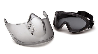 Pyramex Capstone Shield Gray H2X Anti-Fog Lens With Face Safety Eyewear