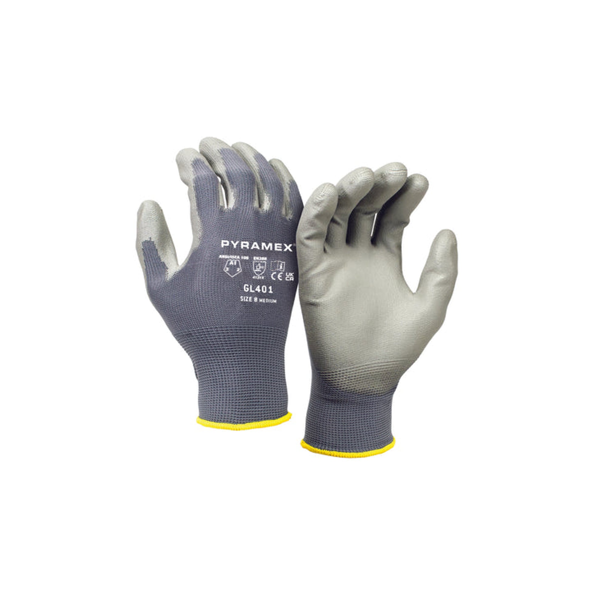 Pyramex - Hangtag Polyurethane Glove-13G Nylon Liner-Gray