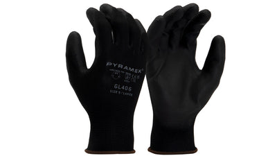 Pyramex GL406 13 Gauge Polyester Liner Polyurethane Palm Coating Touchscreen