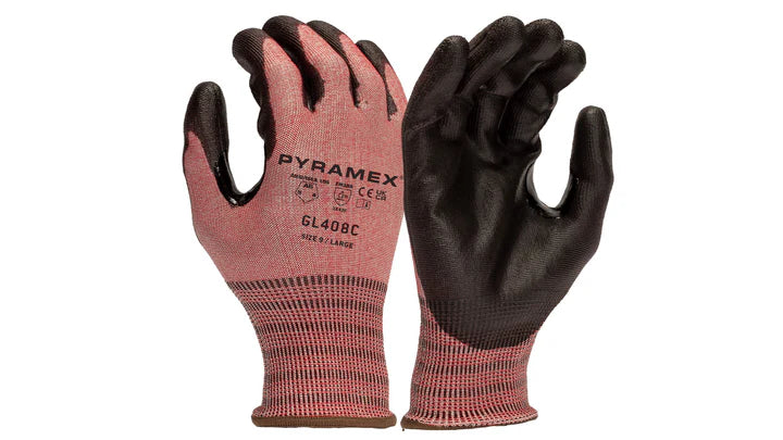 Pyramex GL408C Premium PU 18G HPPE Liner Cut Level A6