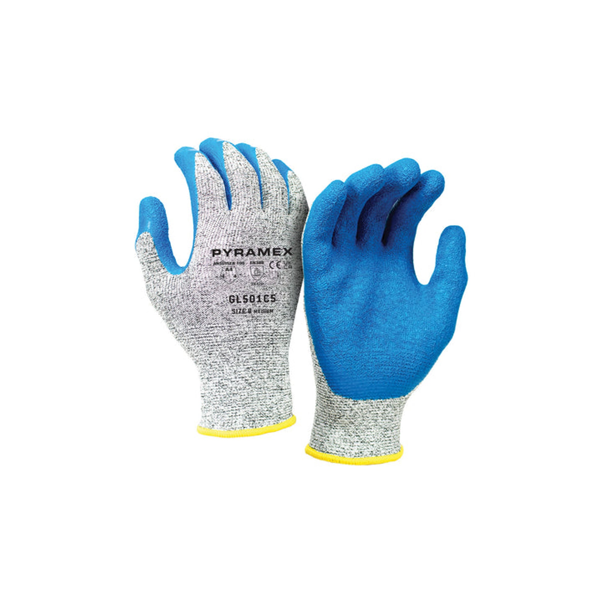 Pyramex - Gl501C5 Series Glove Crinkle Latex - 13 Gauge Cut-Resistant HPPE Liner