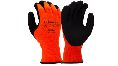 Pyramex GL504 Sandy Latex 10G W Fleece Liner Cut Level A2