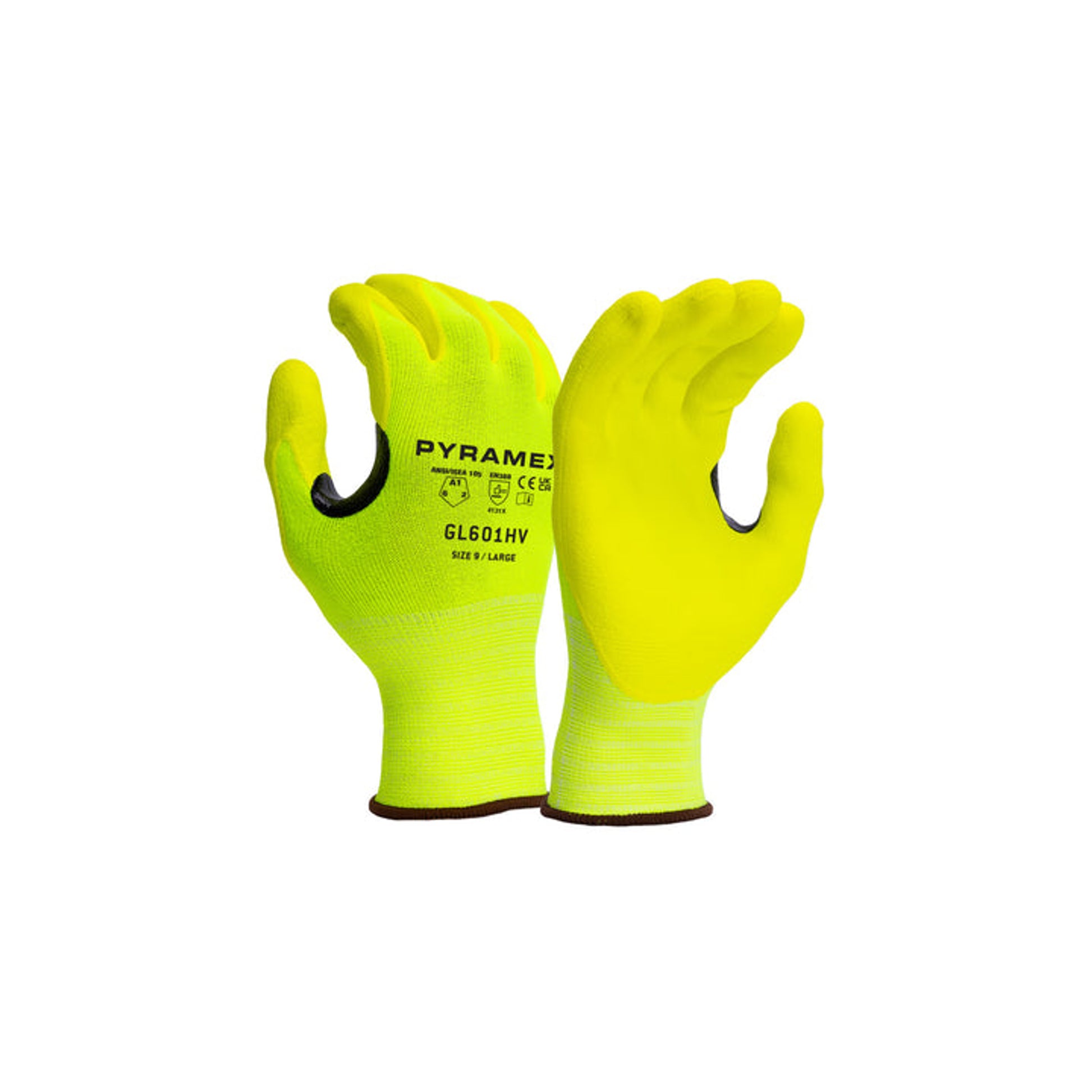 Pyramex - Hi-Viz Yellow 15G Nylon Spandex Touchscreen Capable High-Visibility