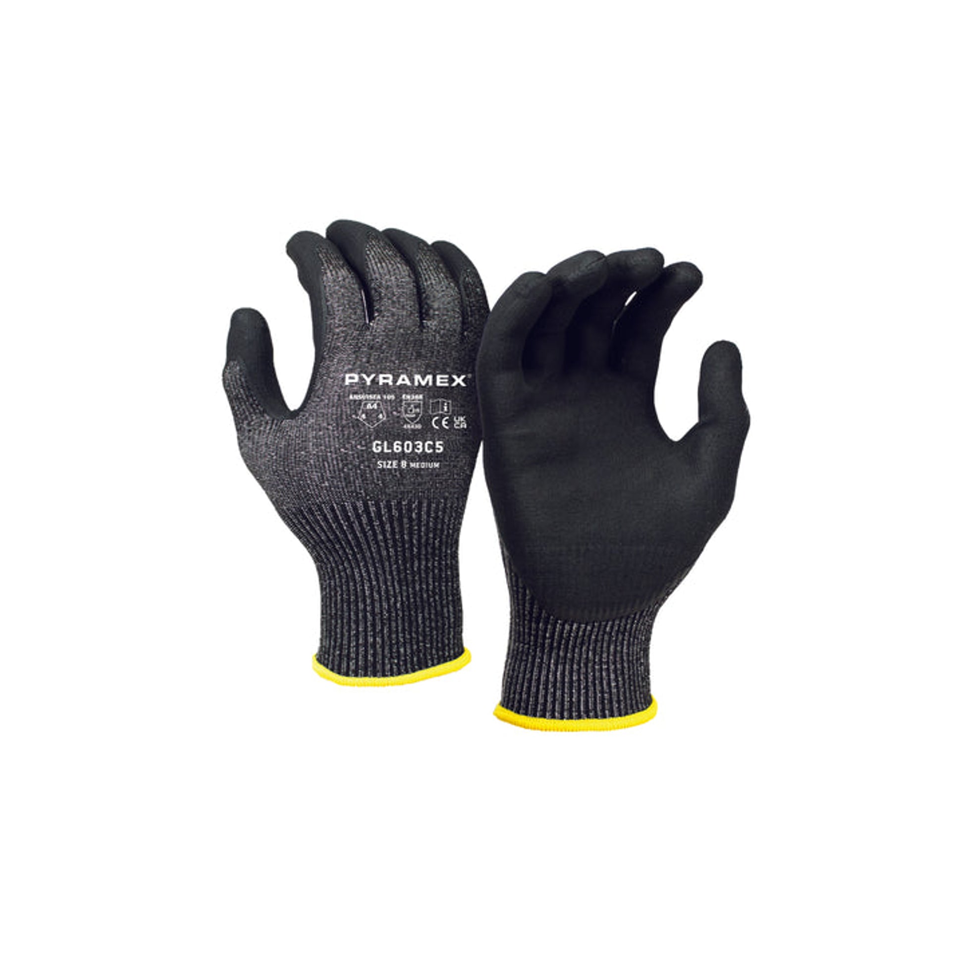 Pyramex - Gl603C5 Series Glove Micro-Foam Nitrile - 13 Gauge Cut-Resistant HPPE Liner