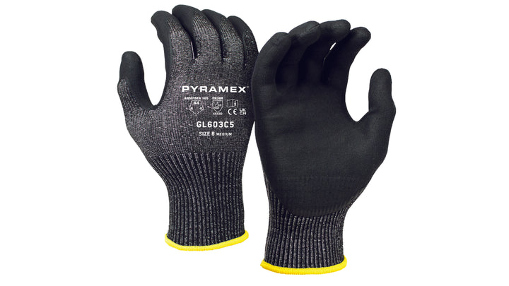 Pyramex - Gl603C5 Series Glove Micro-Foam Nitrile - 13 Gauge Cut-Resistant HPPE Liner