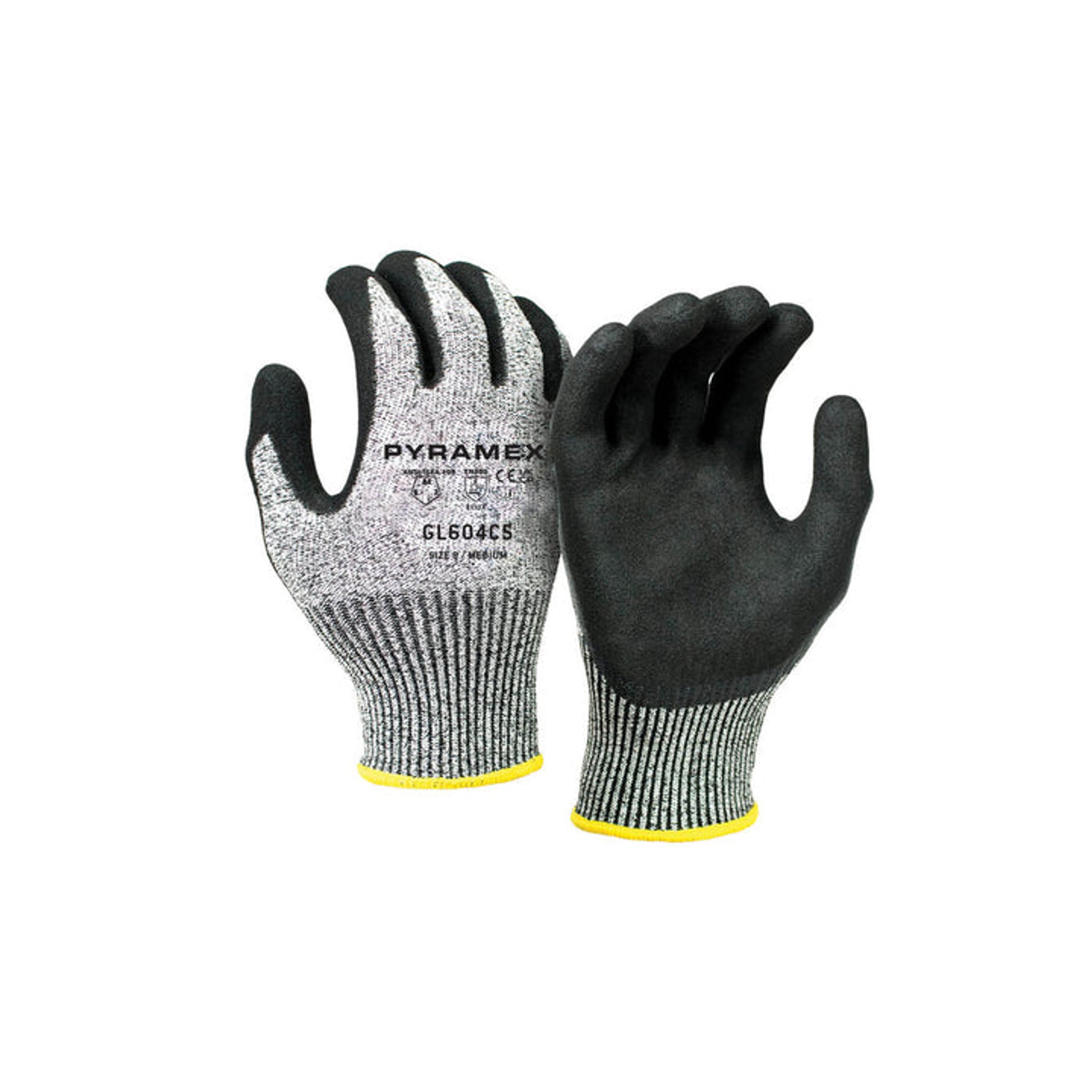 Pyramex - Gl604C5 Series Glove Sandy Nitrile - 13 Gauge Cut-Resistant HPPE Liner