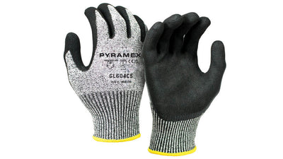 Pyramex GL604C5 Sandy Nitrile - 13 Gauge Cut-Resistant HPPE Liner Cut Level A4