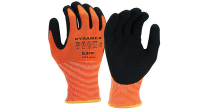 Pyramex GL608C Sandynitrile 13G HPPE Hi-Viz Org A6 Cut Cut Level A6