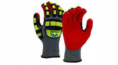 Pyramex GL609C Nitrile 13G HPPE Liner TPR - Nitrile Sandy Palm Coating - Reinforced Thumb Cut Level A5