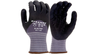 Pyramex GL617DP Micro Foam 3/4 Dip 15G Nitrile With Dotted Palm
