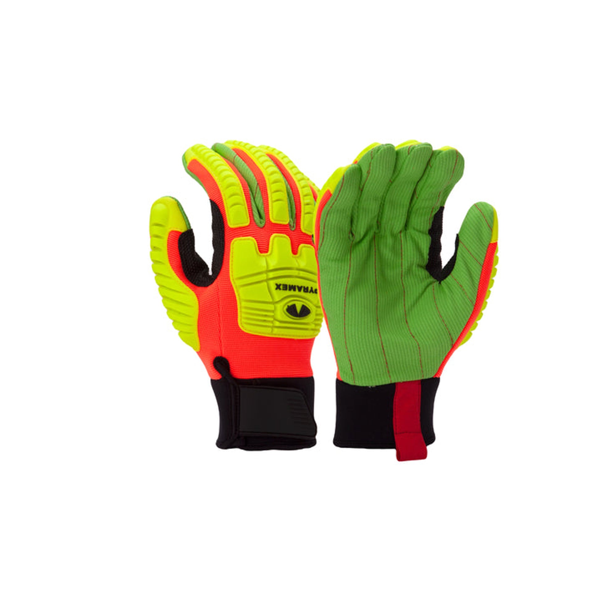 Pyramex-Cotton Corded Palm  TPR A3 Cut Glove Hi-Viz