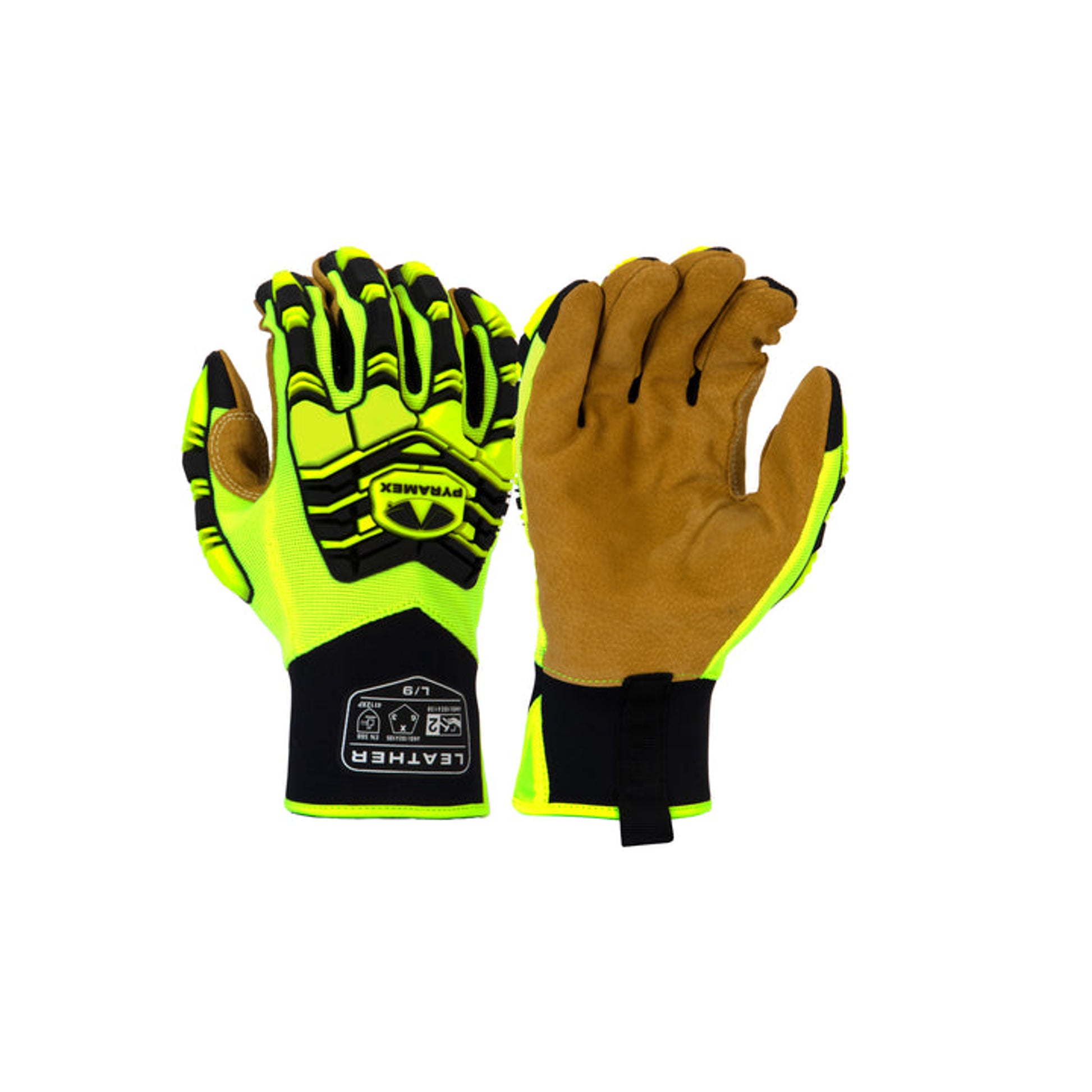 Pyramex-Gloves High Impact  TPR Leather Palm