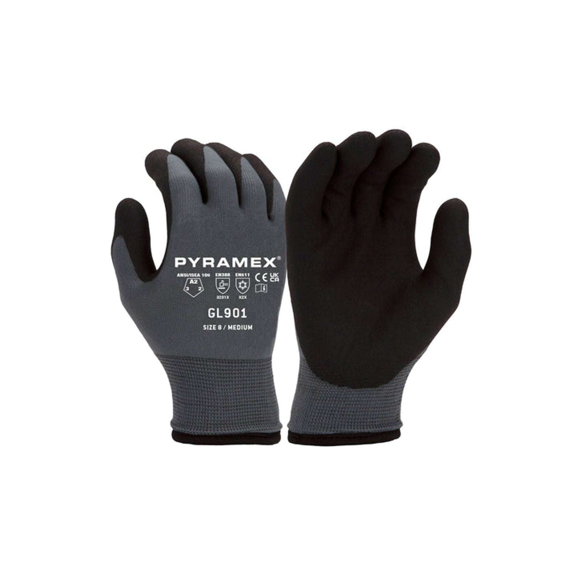 Pyramex - 15G Nylon/7G Acrylic Liner Hpt Dip Water-Resistant & Treated w/ Sanitized Actifresh