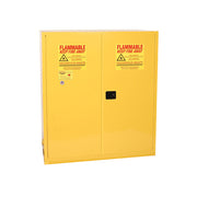 Eagle Haz-Mat Two Drum Vertical Safety Cabinet - 110 Gallon - 1 Shelf - 2 Door - Self Close - Yellow - HAZ5510X