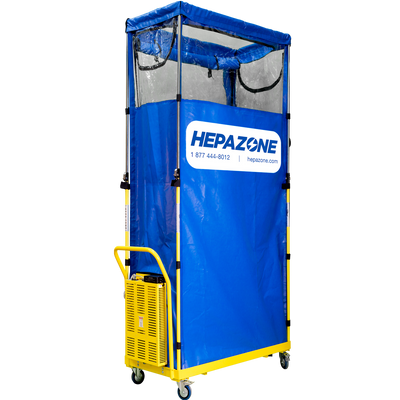 Qualitair HEPAZONE-S Battery Powered Soft Walled Work Enclosure - HZ-01