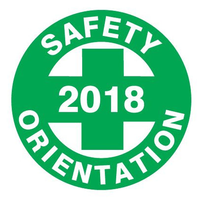 SAFETY 2017 ORIENTATION WITH PICTO OF CROSS - HELMET / HARD HAT MARKERS