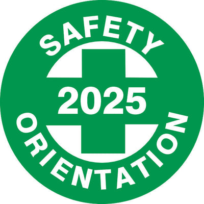 SAFETY 2015 ORIENTATION WITH PICTO OF CROSS - HELMET / HARD HAT MARKERS