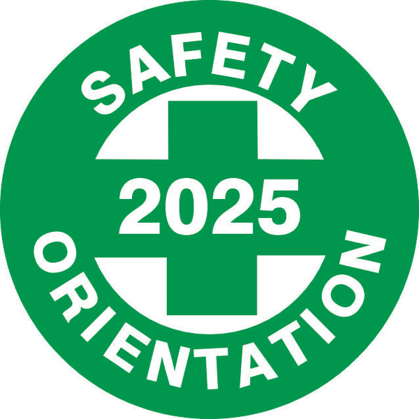 SAFETY 2015 ORIENTATION WITH PICTO OF CROSS - HELMET / HARD HAT MARKERS