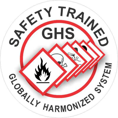 GHS SAFETY TRAINED - HELMET / HARD HAT MARKERS
