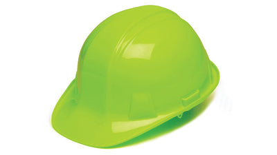 Pyramex SL Cap Style Hard Hat Hi-Viz Green - 4 Pt Ratchet Suspension